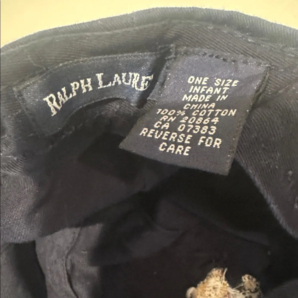 Polo, Ralph Lauren bear embroidered infant cotton base ball Cap